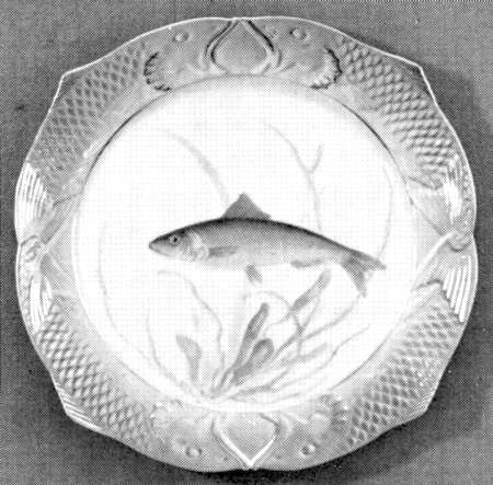 Fish Service (Blue Border) Luncheon Plate