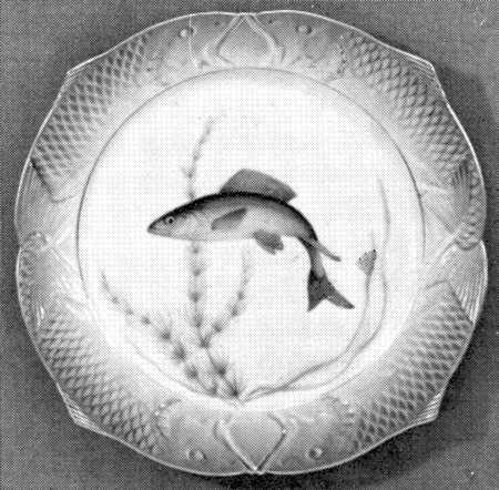 Fish Service (Blue Border) Luncheon Plate