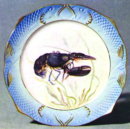 Fish Service (Blue Border) Luncheon Plate