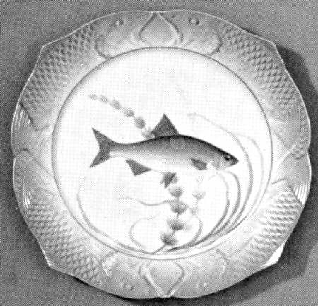 Fish Service (Blue Border) Luncheon Plate