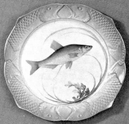Fish Service (Blue Border) Luncheon Plate