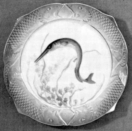 Fish Service (Blue Border) Luncheon Plate