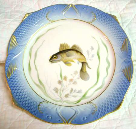 Fish Service (Blue Border) Luncheon Plate
