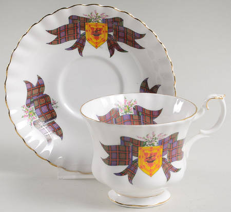 Scottish Tartan Series Footed Cup & Saucer Set