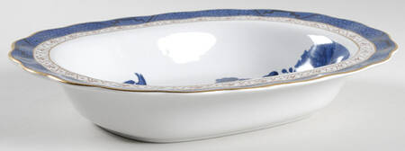 Real Old Willow (Made in China) 10" Oval Vegetable Bowl