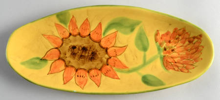 Fleurs de Soleil 12" Oval Tray