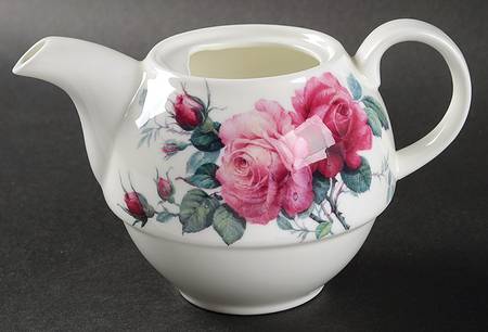 English Rose (Ribbed, No Trim) Tea for 1-Teapot No Lid