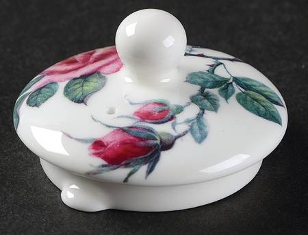 English Rose (Ribbed, No Trim) Lid For Tea For 1 Teapot