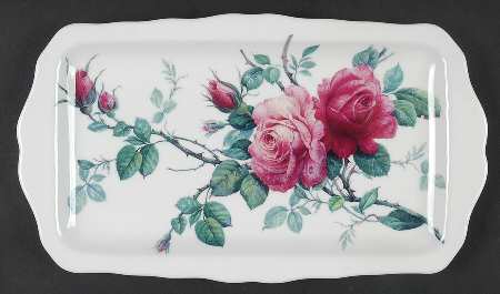 English Rose (Ribbed, No Trim) Large Sandwich Tray