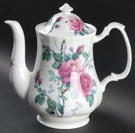 English Rose (Ribbed, No Trim) Coffee Pot & Lid