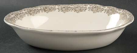 1117 (Gold Filigree) 9" Oval Vegetable Bowl