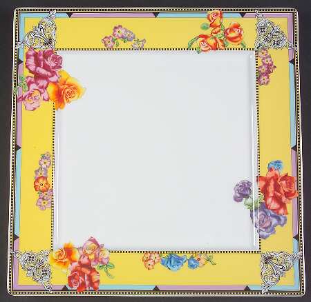 Hot Flowers 10" Square Serving Platter