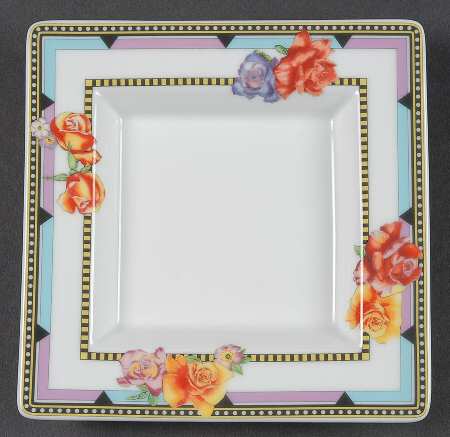 Hot Flowers 5" Square Tray