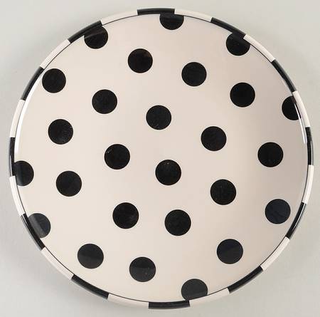 Monochrome Dots Salad Plate