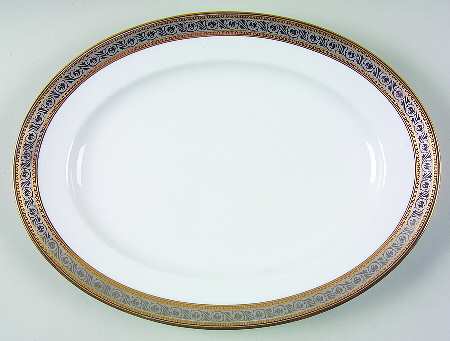 Duchess White (Aida Shape) 12" Oval Serving Platter
