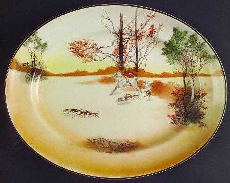 Hunting (John Peel, Earthenware) 13" Oval Serving Platter