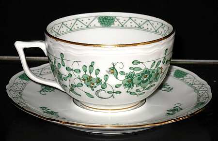 Montezuma Green Footed Cup & Saucer Set