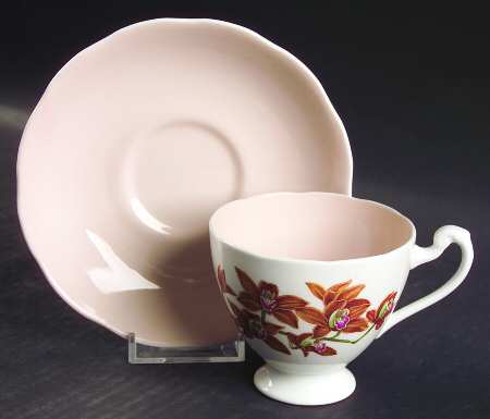 Orchids of Merit Footed Cup & Saucer Set