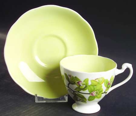 Orchids of Merit Footed Cup & Saucer Set