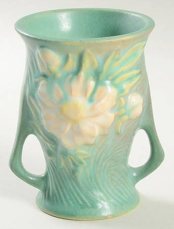 Peony Nile Green 4" Handled Vase