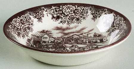Coaching Scene Brown (Smooth) Coupe Cereal Bowl