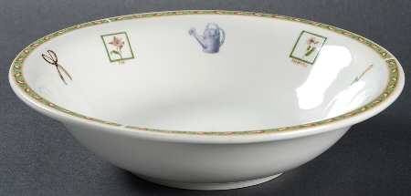 RNF11 (Lighter Green Band With Leaves) Coupe Soup Bowl