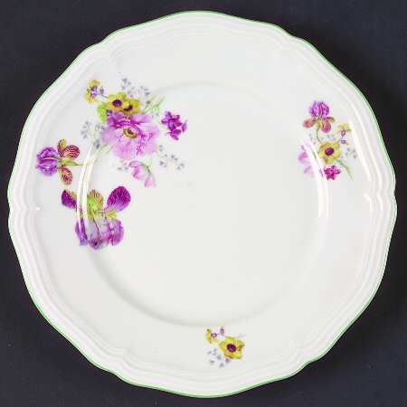 2664 (Chippendale, White, Green Trim) by Rosenthal - Continental