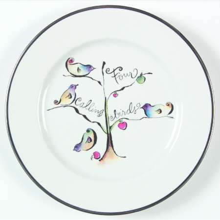 Twelve Days of Christmas (Platinum Trim) Salad Plate