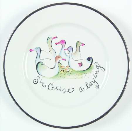 Twelve Days of Christmas (Platinum Trim) Salad Plate