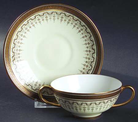 H9496 (Cream) Flat Bouillon Cup & Saucer