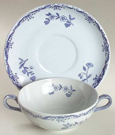 Ostinda Flat Cream Soup Bowl & Saucer Set