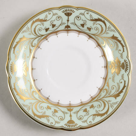 Darley Abbey Harlequin Green Saucer for Footed Cup