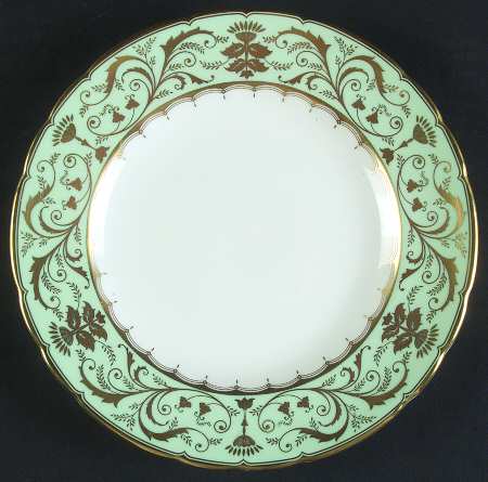 Darley Abbey Harlequin Green Salad Plate