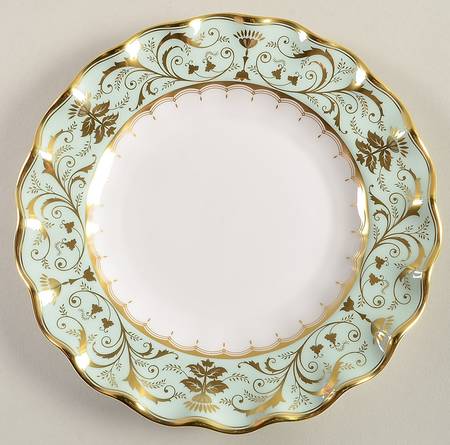 Darley Abbey Harlequin Green Sheffield Dessert Plate