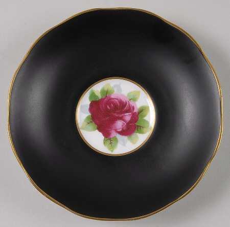 Old English Rose Matte Saucer for Footed Cup