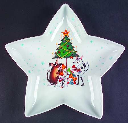 Festive Collection Large Star Shaped Dish