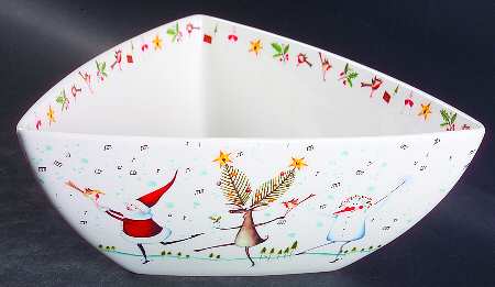 Festive Collection 9" Triangular Serving Bowl