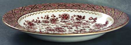 Hawthornden (Brown&amp;Red Flowers) by Ridgway (Ridgways)