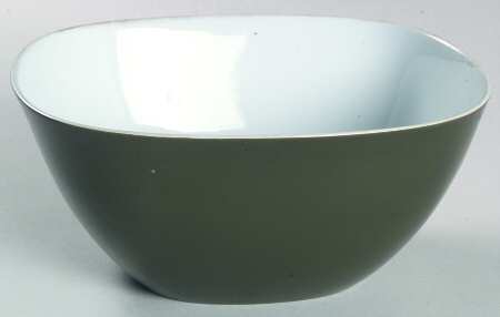 Secunda Olive Green 9" Round Vegetable Bowl