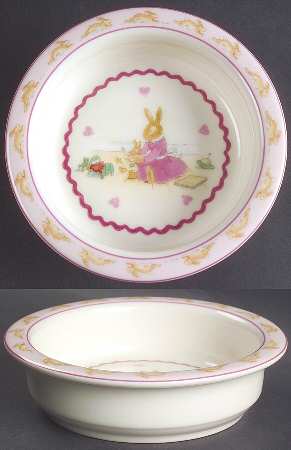 Bunnykins Sweethearts 6" Round Baby Plate