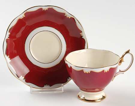1969 Red Footed Demitasse Cup & Saucer Set