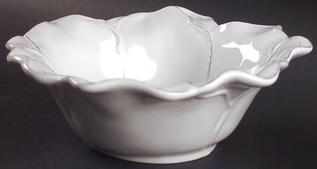 Antique White Leaf Collection Soup/Cereal Bowl
