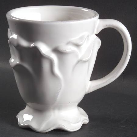 Antique White Leaf Collection Mug