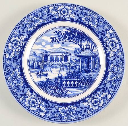 My Lady's Garden Blue Salad Plate