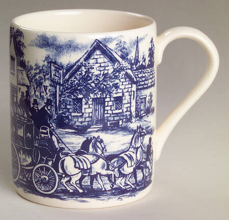 Coaching Scene Blue (Smooth) Mug
