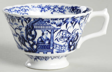 Blue Mikado (No Trim) Footed Cup