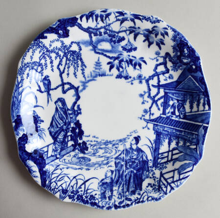 Blue Mikado (No Trim) Cake Plate