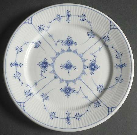 Blue Fluted Plain (Restaurantware) Luncheon Plate