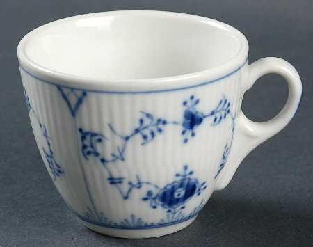 Blue Fluted Plain (Restaurantware) Flat Demitasse Cup