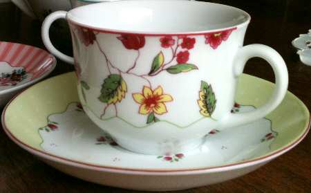 Chelsea Flowers Footed Cup & Saucer Set